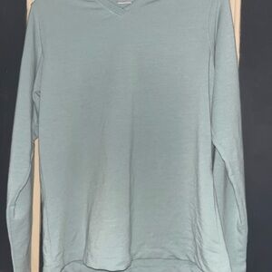 Nike Golf Light Blue V-Neck Long Sleeve Shirt